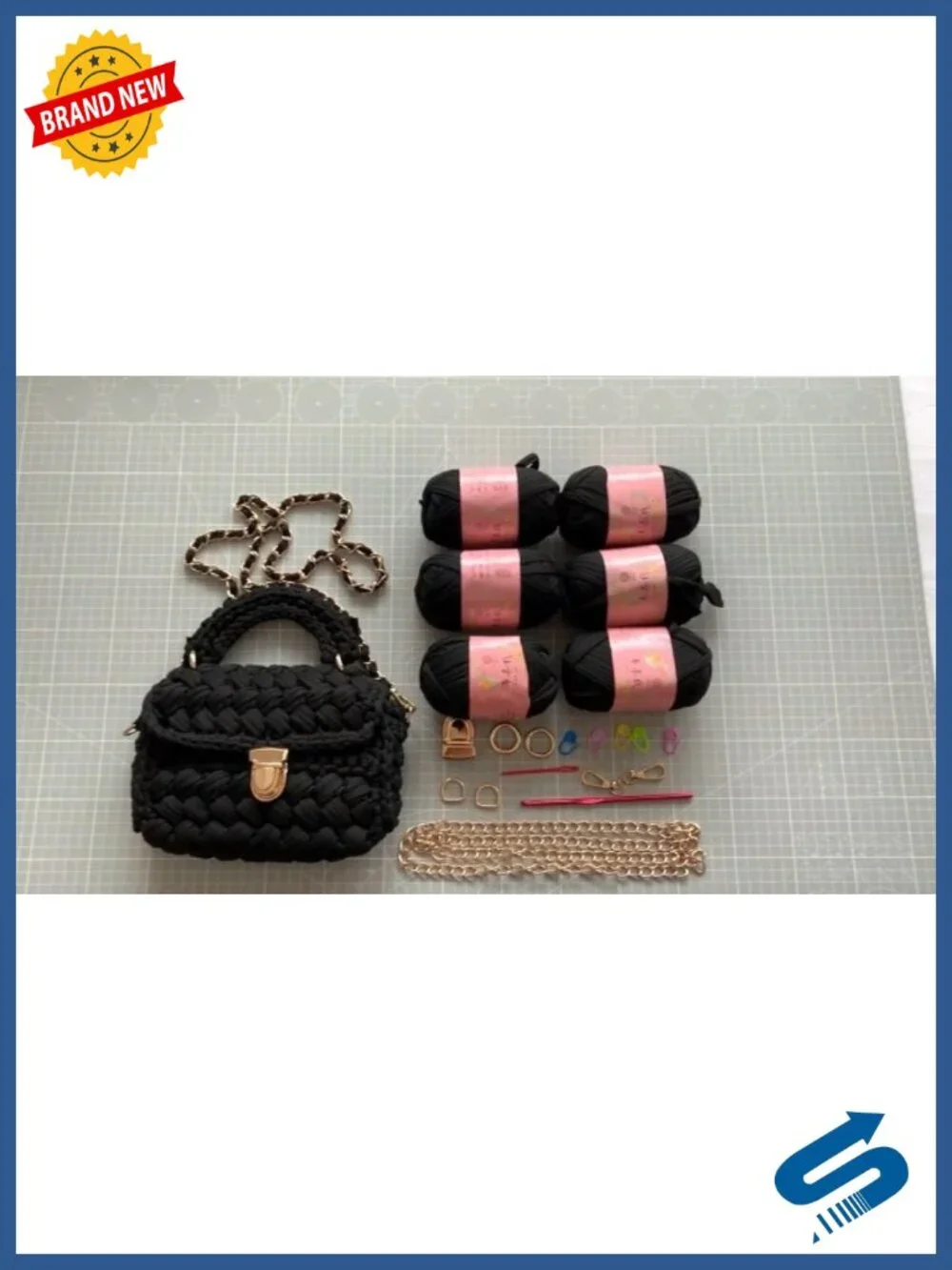 Handwoven Crochet Purse, Convertible Shoulder Crossbody Clutch, Lightweight